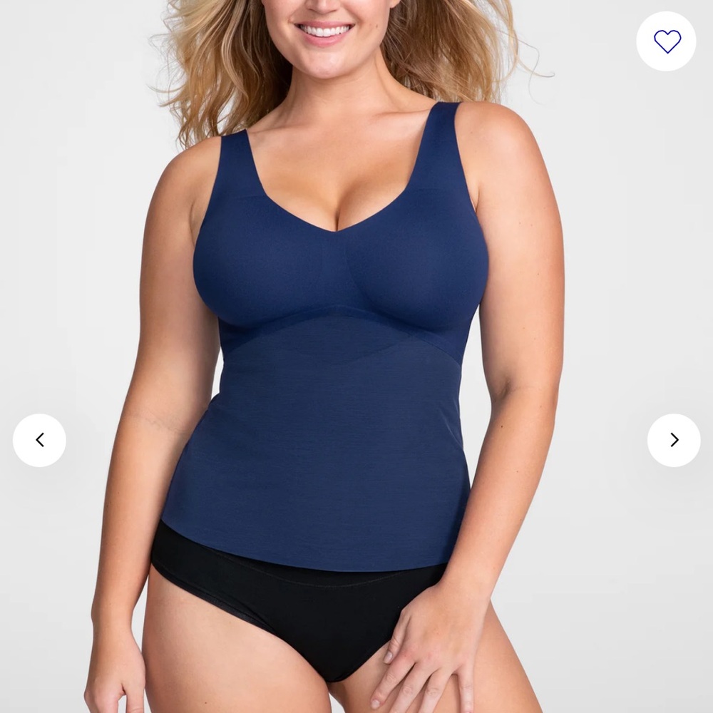 Honeylove LiftWear Built in Bra Navy Shape-wear Tank Large